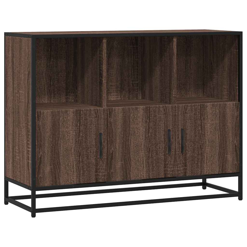 Sideboard Braun Eichen-Optik 100x35x76 cm Holzwerkstoff